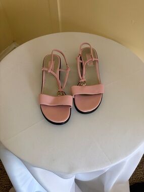 Women’s Pink Strappy Flat Sandals